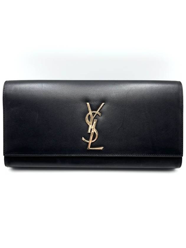 Monogram leather wallet clutch - SAINT LAURENT - BALAAN 2