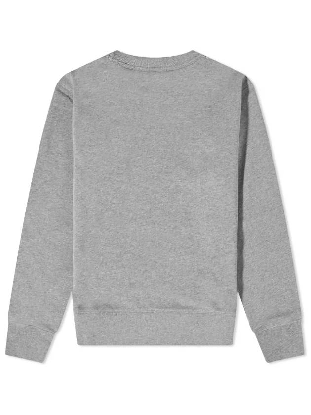 Face Logo Patch Cotton Sweatshirt Grey - ACNE STUDIOS - BALAAN 4