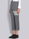 Diagonal Plain Weave Classic Wool Slacks Medium Grey - THOM BROWNE - BALAAN 3