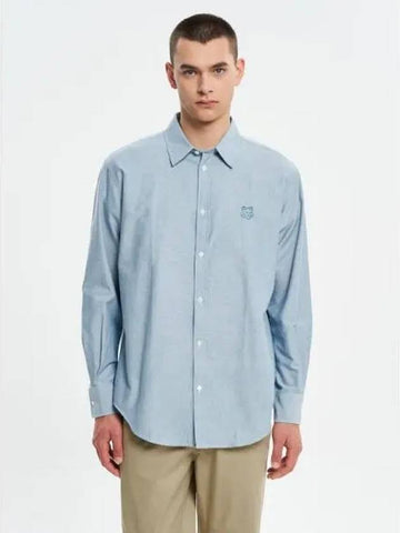 Men s Contour Foxhead Skate Shirt Blouse Southern Teal Domestic Product - MAISON KITSUNE - BALAAN 1