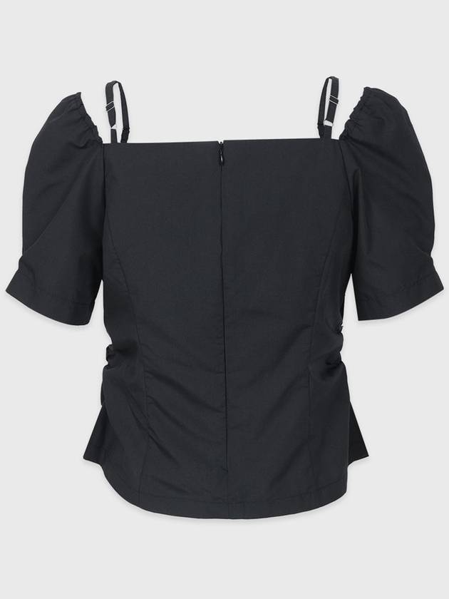 Felicity puff slit blouse black - MICANE - BALAAN 8