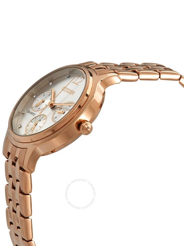 Citizen Quartz Crystal Silver Dial Rose Gold-plated Ladies Watch ED8183-54A - CITIZEN - BALAAN 2