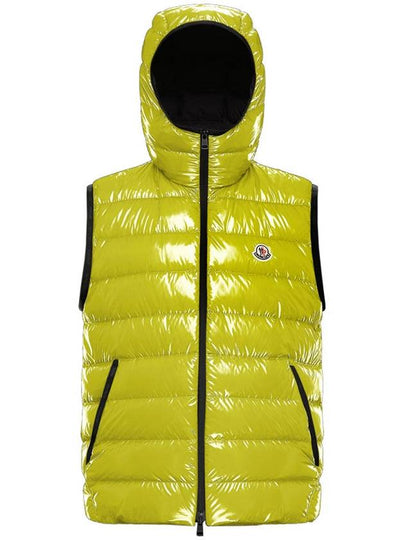 Raffle Padded Hooded Vest Lime - MONCLER - BALAAN 2