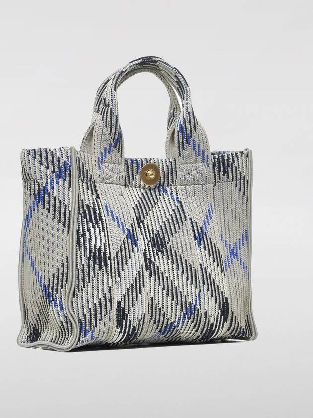 Check Knit Mini Tote Bag Lichen - BURBERRY - BALAAN 3