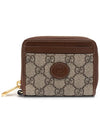 zipper card wallet key holder brown - GUCCI - BALAAN 2