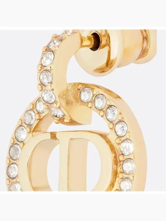 Petit CD Crystal Earrings Gold - DIOR - BALAAN 5