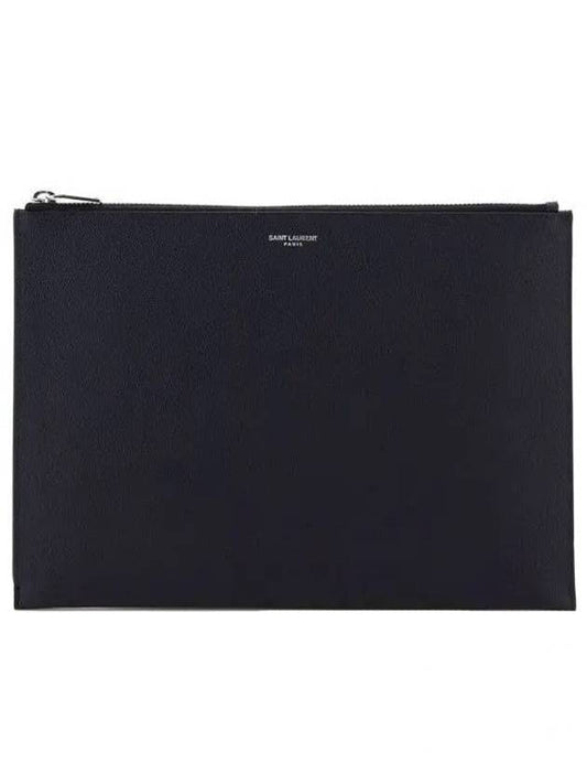 Classic Tablet Clutch Bag Black - SAINT LAURENT - BALAAN 1