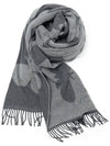 Cresta jacquard wool scarf gray 005 - MAX MARA - BALAAN 2