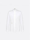 Men's Bee Embroidery Long Sleeve Shirt White - DIOR - BALAAN 2