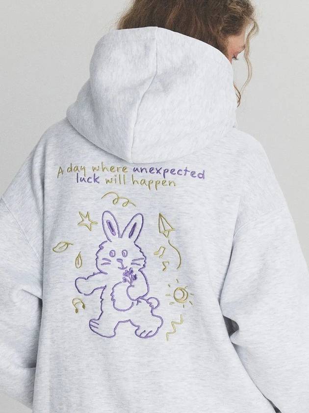 Lucky Step Embroidered Hoodie Melange White - CPGN STUDIO - BALAAN 2