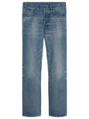 Men's Union Wash Mid Rise Cut Jeans Blue - CELINE - BALAAN 2