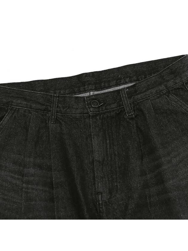 Washed Denim Bermuda Pants Black - OGARP - BALAAN 4