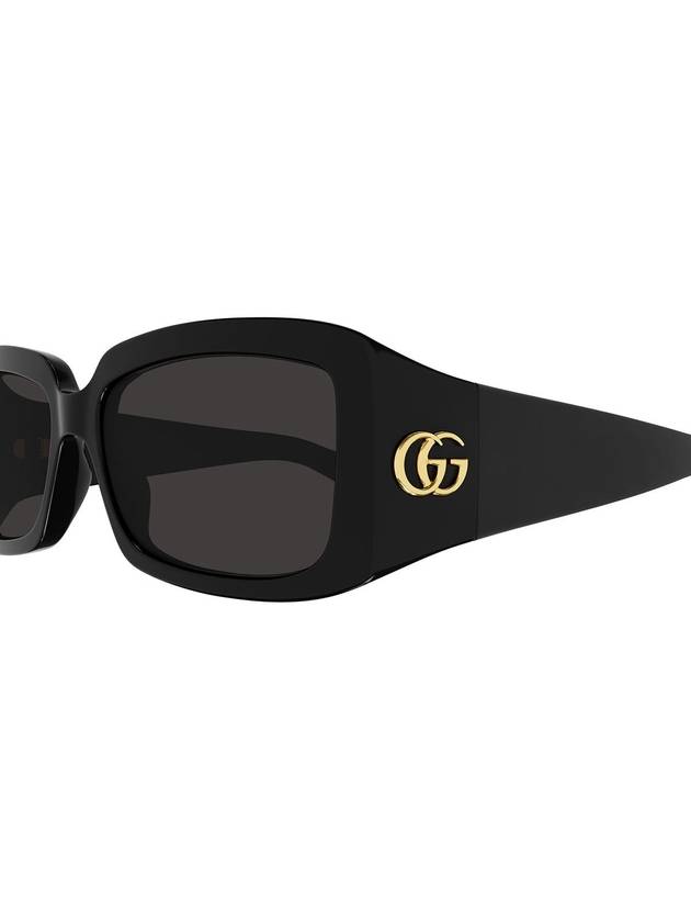 Logo Decorated Rectangle Sunglasses Black - GUCCI - BALAAN 4