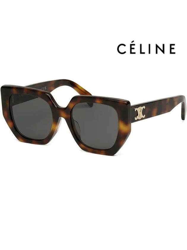 Eyewear Square Acetate Sunglasses Havana - CELINE - BALAAN 2