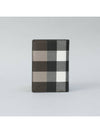 Checked Leather Card Wallet Dark Birch Brown - BURBERRY - BALAAN 3