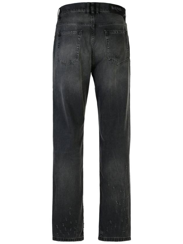 Balmain Black Cotton Jeans - BALMAIN - BALAAN 3