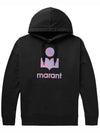 Miley Gradient Logo Hoodie Faded Black - ISABEL MARANT - BALAAN 3