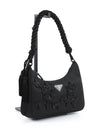 Triangle Logo Bead Shoulder Bag Black - PRADA - BALAAN 4