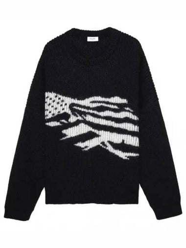 Flag boxy mohair sweater knit - CELINE - BALAAN 1