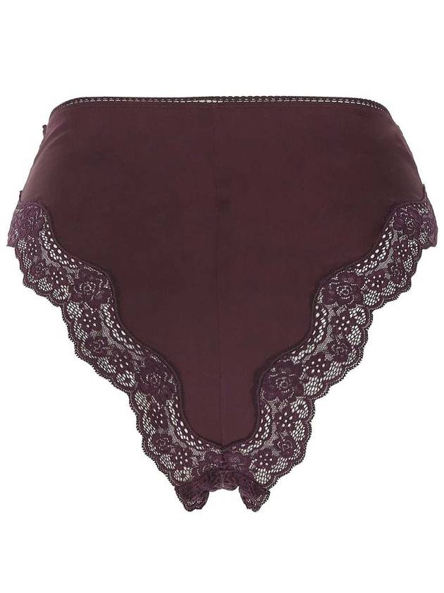 Women's Plum Stretch Silk Briefs Buffle - SAINT LAURENT - BALAAN 3