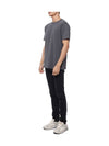 Cotton Jersey Compass Patch Short Sleeve T Shirt Dark Grey - STONE ISLAND - BALAAN 5