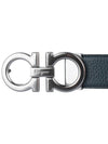 Reversible Adjustable Gancini Belt Black - SALVATORE FERRAGAMO - 6