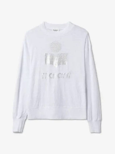 Klowia Logo Print Linen Sweatshirt White - ISABEL MARANT - BALAAN 2