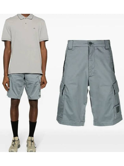 Metropolis Series Stretch Sateen Cargo Shorts Grey - CP COMPANY - BALAAN 2