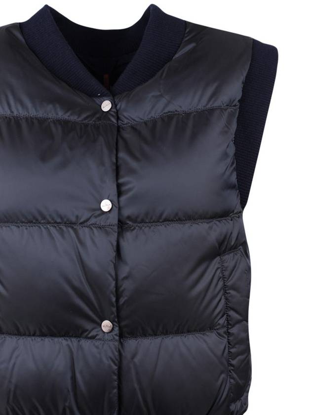 Max Mara Midnight Blue Drip-Proof Technical Canvas Crop Vest - MAX MARA - BALAAN 3