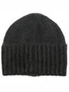 Brushed Super Kid Beanie Ink Black - AURALEE - BALAAN 1