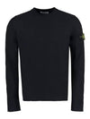 Wappen Patch Crew Neck Knit Top Black - STONE ISLAND - BALAAN 2