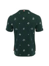 Embroidery Logo Cotton Short Sleeve T-Shirt Green - THOM BROWNE - BALAAN 4