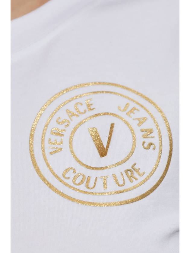 Versace Jeans Couture T-shirt With Printed Logo, Women's, White - VERSACE - BALAAN 5