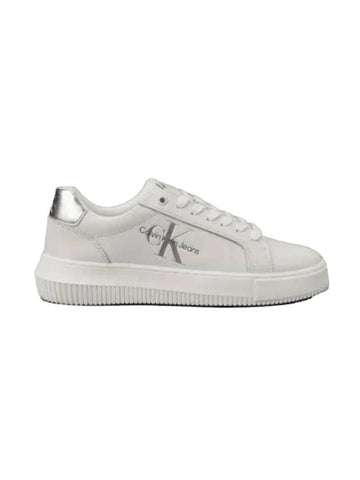 Jeans Malmo Low Top Sneakers Silver White - CALVIN KLEIN - BALAAN 1