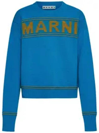 Fisherman Logo Knit Top Blue - MARNI - BALAAN 1