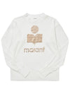 Klowia Logo Print Linen Sweatshirt White Light Gold - ISABEL MARANT - BALAAN 6