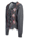 Distressed Argyle Cardigan Grey - MAISON MARGIELA - BALAAN 3