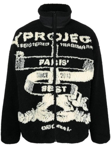 Paris Best Jacquard Fleece Jacket Black - Y/PROJECT - BALAAN 1