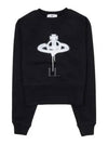 Spray ORB Logo Sweatshirt Black - VIVIENNE WESTWOOD - BALAAN 2