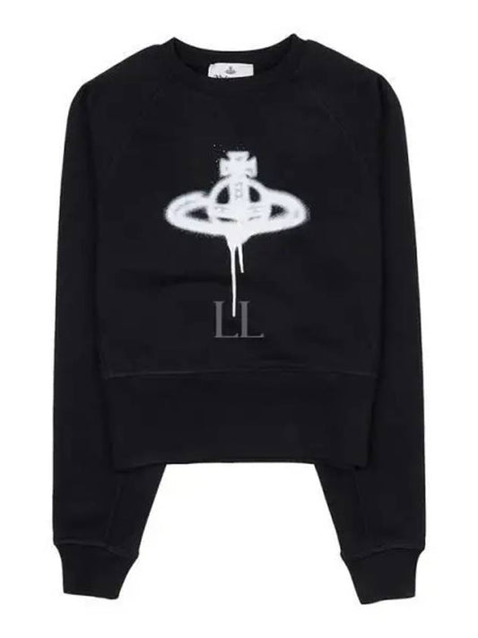 Spray ORB Logo Sweatshirt Black - VIVIENNE WESTWOOD - BALAAN 2