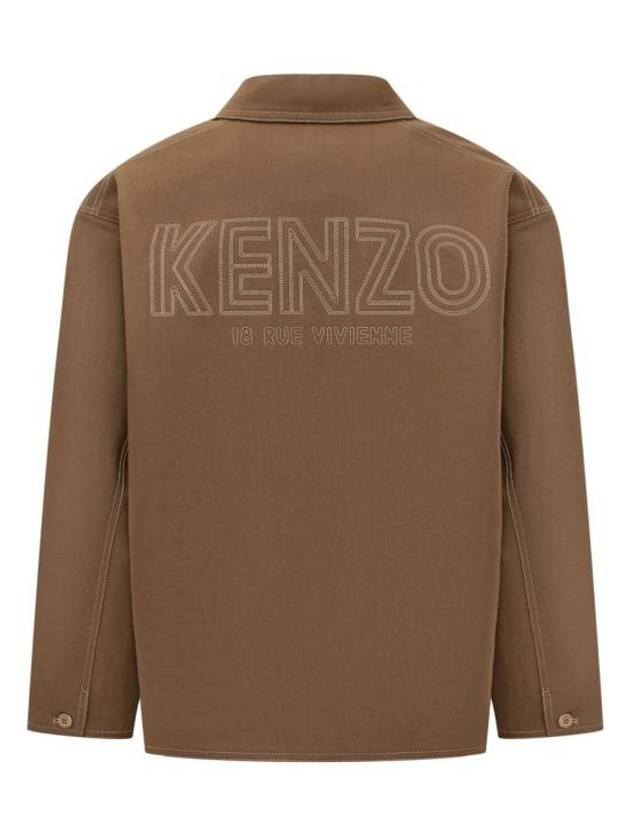 Archive 1970 Embroidered Workwear Jacket Brown - KENZO - BALAAN 3