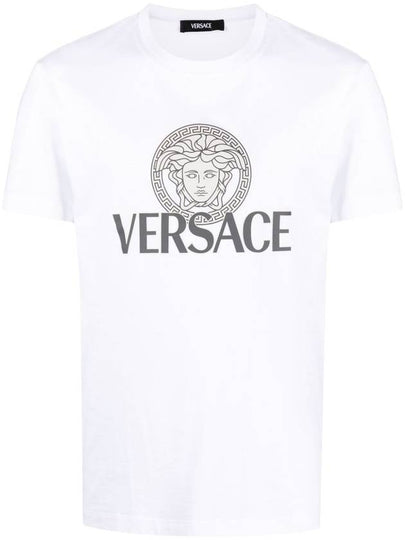 Medusa Print Cotton Short Sleeve T-Shirt White - VERSACE - BALAAN 2