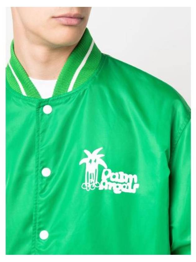 Derby Light Varsity Bomber Jacket Green - PALM ANGELS - BALAAN 5