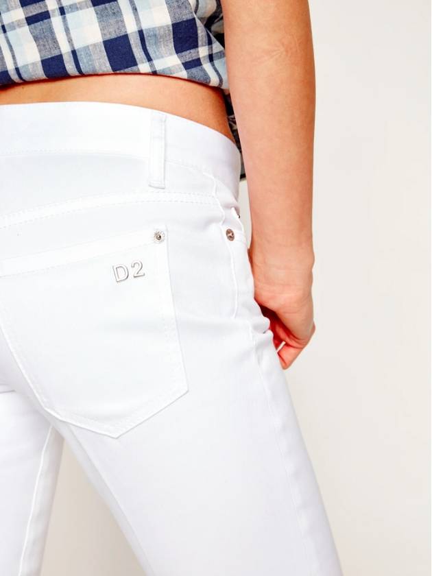 Jennifer Cropped Skinny Jeans White - DSQUARED2 - BALAAN 5