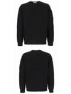 Brushed Organic Cotton Fleece Sweatshirt Black - STONE ISLAND - BALAAN 5