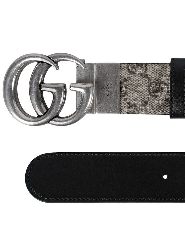 GG Marmont Reversible Leather Belt Beige - GUCCI - BALAAN 4