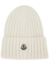 Women s Logo Patch Ivory Bucket Hat 3B00036 A9327 030 - MONCLER - BALAAN 3