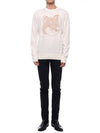 Pique Fox Head Round Neck Knit Top Ecru - MAISON KITSUNE - BALAAN 4