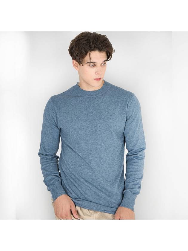 Traverto basic round knit DEEP BLUE - GOLD PERCENT - BALAAN 2