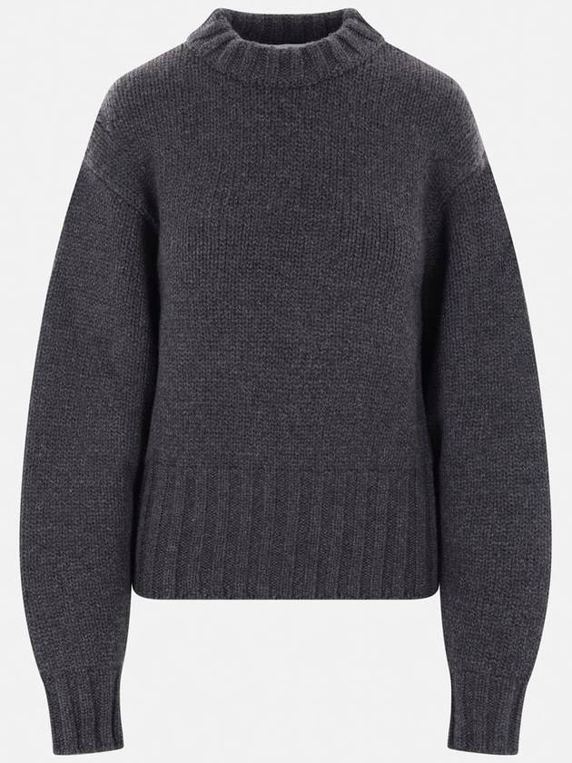 Crew Neck Wool Knit Top Grey - ALEXANDER MCQUEEN - BALAAN 2